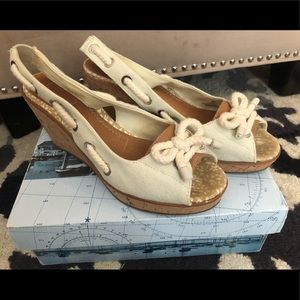 Sperry Topsider Wedge Canvas Slingback